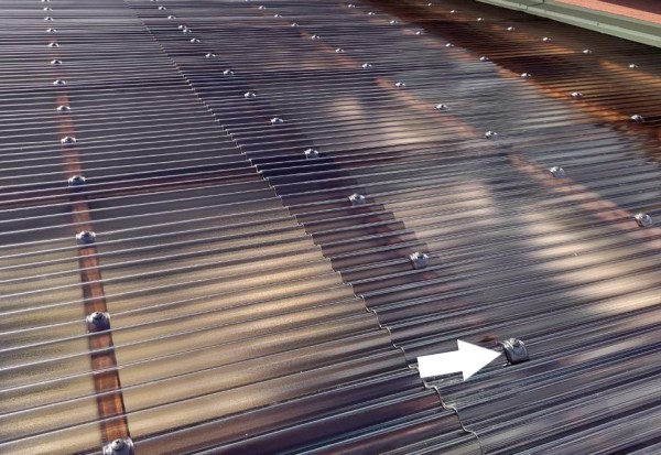 ポリカ波板の固定　木下地用ビス